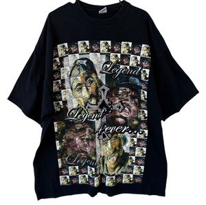 Club 21 Legend 4ever Tupac & Biggie Tee Black Embellished Cross Size 3XLT